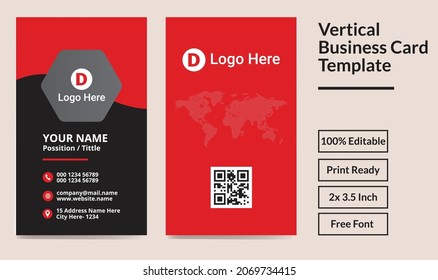 Modern Simple Clean Unique Buisness Card Design Template.Double-Sided Creative business Card template