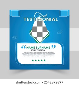 Modern simple Client testimonial feedback design for Medical.