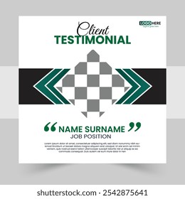 Modern simple Client testimonial feedback design
