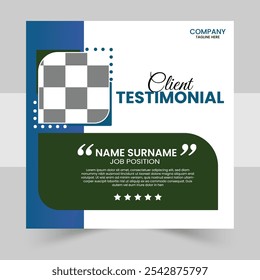 Modern simple Client testimonial feedback design