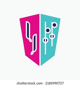 Modern and simple coat of arms vector logo. Shield logo. Logo for company, government, office, business, and organization.
