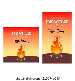 Modern, simple, colorful typographic design of a saying "Happy Newroz". Cool, urban, trendy and playful graphic vector art. Nevruz Bayramı