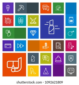 Modern, simple, colorful vector icon set with strategy, internet, nature, cigarette, ice, war, laptop, bomb, computer, diamond, flame, pc, health, water, object, mobile, chessboard, sea, beauty icons