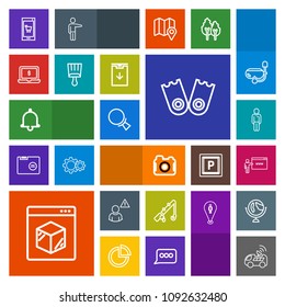 Modern, simple, colorful vector icon set with profile, rod, man, car, network, internet, camera, laptop, notebook, navigation, shipping, magnifying, phone, bell, search, sea, photography, photo icons