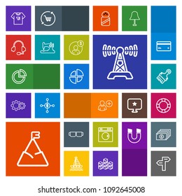 Modern, simple, colorful vector icon set with typography, , laundry, tshirt, technology, blue, ring, clean, print, microphone, pool, sun, way, equipment, add, landscape, business, summer, water icons