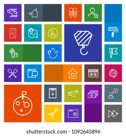 Modern, simple, colorful vector icon set with kettle, home, sign, air, support, helicopter, construction, download, rewind, point, kite, player, architecture, planet, fun, audio, button, america icons