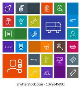 Modern, simple, colorful vector icon set with loud, hamburger, medicine, pointing, sea, loudspeaker, profile, business, hobby, megaphone, food, equipment, bun, snorkel, announcement, personal icons