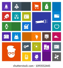 Modern, simple, colorful vector icon set with planet, hipster, activity, watch, fashion, cream, day, achievement, alarm, kayak, first, place, galaxy, mail, food, space, science, cap, water, time icons