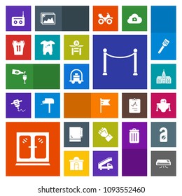 Modern, simple, colorful vector icon set with page, sound, flag, church, building, people, interior, human, finger, conditioner, air, furniture, conditioning, nation, robot, glass, home, concept icons