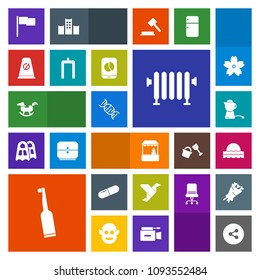Modern, simple, colorful vector icon set with pill, drink, market, duck, water, sunset, origami, toothbrush, sign, supermarket, flag, breakfast, road, background, horse, sun, home, internet, art icons