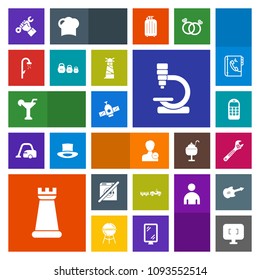 Modern, simple, colorful vector icon set with computer, wash, dont, station, microscope, game, mobile, drink, spanner, delete, monitor, profile, user, delivery, chess, avatar, strategy, piece icons