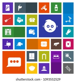 Modern, simple, colorful vector icon set with cute, xray, child, chat, equipment, food, folder, flower, business, bouquet, scan, speech, window, blossom, file, white, kid, spice, document, dna icons