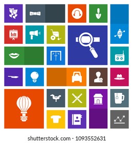 Modern, simple, colorful vector icon set with girl, katana, texas, horse, car, sword, play, stats, weapon, graph, parachuting, nature, spring, female, radio, blossom, sky, flower, sound, cowboy icons