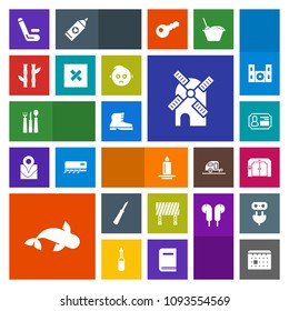 Modern, simple, colorful vector icon set with time, identity, restaurant, candle, competitive, elevator, sea, background, decoration, power, competition, sign, knife, street, energy, timetable icons