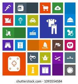 Modern, simple, colorful vector icon set with transportation, kid, drink, service, poker, glass, sea, industrial, mask, heart, collection, reparation, wine, broken, package, music, ball, sand icons