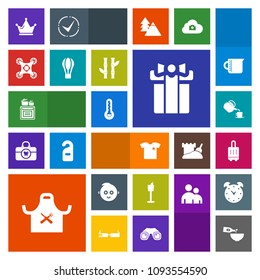 Modern, simple, colorful vector icon set with thermometer, clothing, glass, baggage, shirt, cooking, cute, wine, kitchen, dinner, sign, child, celebration, travel, kid, camera, modern icons