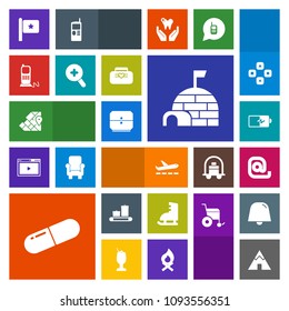 Modern, simple, colorful vector icon set with zoom, ice, outdoor, atlas, house, winter, travel, full, camp, map, telephone, mail, airplane, leather, energy, drawer, world, message, nation, tent icons