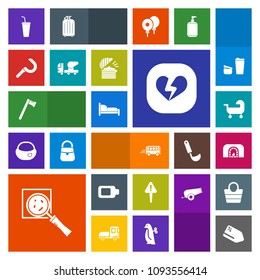 Modern, simple, colorful vector icon set with equipment, home, heart, farming, tool, warm, find, price, love, sign, mark, sale, hammer, search, energy, cold, bedroom, fireplace, road, spanner icons
