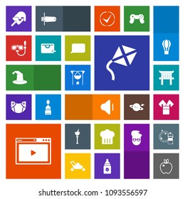 Modern, simple, colorful vector icon set with water, japanese, snorkel, music, leisure, fruit, sound, healthy, apple, bonfire, japan, costume, organic, ice, mask, hot, cream, flame, circus, up icons