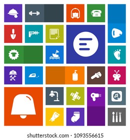 Modern, simple, colorful vector icon set with white, planet, liquid, notification, clean, button, yacht, soap, menu, knife, baby, service, beauty, butterfly, mobile, interior, insect, space, app icons