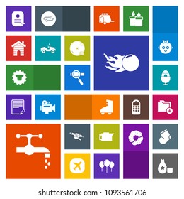 Modern, simple, colorful vector icon set with drink, faucet, tap, food, coffee, roller, military, folder, laptop, japan, fashion, sport, estate, sake, decoration, espresso, real, file, identity icons