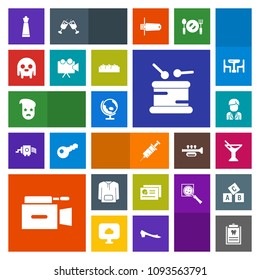 Modern, simple, colorful vector icon set with man, summer, film, television, clothing, retro, musical, strategy, glass, boy, patient, music, microphone, game, dentistry, juice, drum, hipster icons