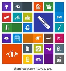 Modern, simple, colorful vector icon set with sport, fan, luggage, house, drum, toothpaste, car, drink, sailboat, pill, vehicle, health, glass, ship, travel, boat, sign, alcohol, hygiene, cutter icons