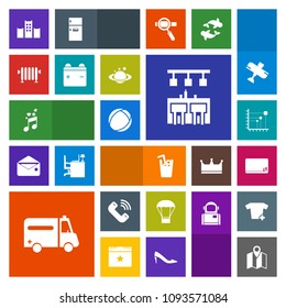 Modern, simple, colorful vector icon set with battery, music, air, diagram, hospital, phone, water, button, health, blank, medical, cold, full, blackboard, boiler, road, chalk, ball, heater, bed icons