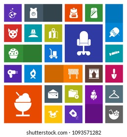 Modern, simple, colorful vector icon set with cocktail, map, monster, shovel, street, exploration, communication, delivery, music, folder, file, package, sign, background, cargo, cake, musical icons