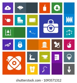 Modern, simple, colorful vector icon set with computer, coffee, cafe, work, city, tool, add, newborn, kite, internet, mobile, brush, architecture, summer, drink, joy, clean, baby, bed, treadmill icons