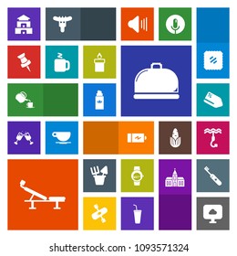 Modern, simple, colorful vector icon set with pagoda, tag, time, electricity, aroma, fashion, battery, plastic, cloud, perfume, white, asia, decoration, full, gadget, hot, hook, discount, energy icons