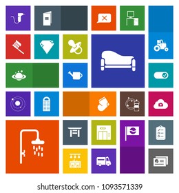 Modern, simple, colorful vector icon set with nature, space, care, entrance, fashion, japanese, clothes, clinic, winter, drill, japan, shrine, couch, socks, document, shower, equipment, warm,  icons
