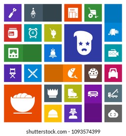 Modern, simple, colorful vector icon set with antenna, equipment, queen, empty, car, notification, white, graphic, signal, cloud, cold, winter, sea, spoon, crown, fashion, handle, cooking, video icons