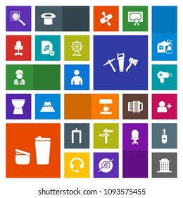 Modern, simple, colorful vector icon set with sign, boy, office, business, certificate, wheel, hammer, male, man, eye, cleaner, xray, add, sugar, find, housework, diploma, repair, architecture icons