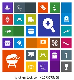 Modern, simple, colorful vector icon set with transport, vessel, diploma, asia, fashion, table, ship, award, home, sea, meat, achievement, road, frame, lamp, burger, travel, restaurant, drink icons