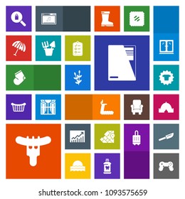 Modern, simple, colorful vector icon set with protection, game, document, business, umbrella, outdoor, fitness, world, camp, treadmill, shirt, clothing, concept, sign, harvest, socks, graph, map icons