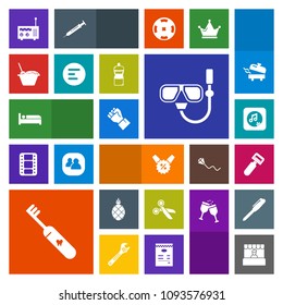 Modern, simple, colorful vector icon set with mask, grocery, vegetable, noodle, supermarket, human, people, store, hygiene, concept, kitchen, pineapple, clean, exotic, sound, hotel, sign, bed icons