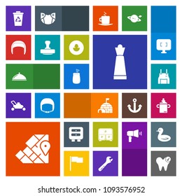 Modern, Simple, Colorful Vector Icon Set With Musical, Food, Work, Health, Belt, Arctic, Bottle, Igloo, Service, King, Recycle, Trash, Worker, Recycling, Game, Uniform, Restaurant, Ice, Drawer Icons