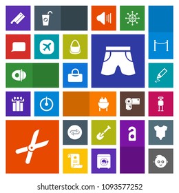Modern, simple, colorful vector icon set with bag, bubble, stationery, tool, plane, cut, cooking, replace, technology, sport, change, replacement, barbecue, kitchen, gardening, work, concept icons