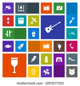 Modern, simple, colorful vector icon set with glass, nation, holiday, asian, festival, patriotism, guitar, event, alcohol, online, plant, nature, asia, bottle, clock, wine, bamboo, country, call icons
