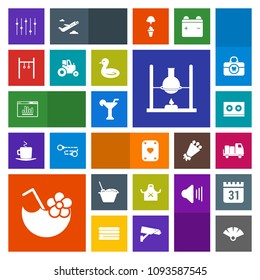 Modern, simple, colorful vector icon set with food, field, fan, bird, science, sport, chemistry, chief, casette, summer, cocktail, play, business, animal, sky, analytics, athlete, exercise, farm icons