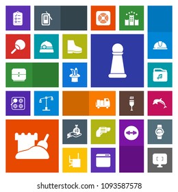 Modern, simple, colorful vector icon set with wildlife, file, magic, check, game, ping, list, checklist, nature, sport, music, table, footwear, leisure, business, dolphin, tower, finance, chess icons