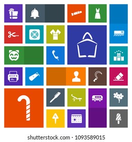 Modern, simple, colorful vector icon set with erase, stationery, office, eraser, cut, fruit, air, , summer, bed, bow, rubber, sweet, kitty, phone, gift, white, education, box, sign, tool, candy icons