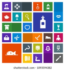 Modern, simple, colorful vector icon set with raking, boy, business, rake, clothes, teapot, breakfast, child, farming, tea, baby, man, home, beverage, kitchen, gadget, harvest, glass, kid, meat icons