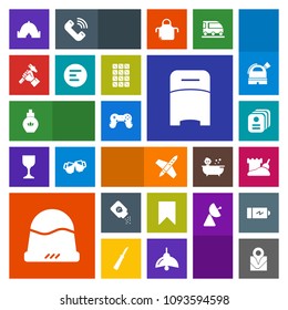 Modern, simple, colorful vector icon set with bookmark, health, bed, travel, card, bedroom, furniture, business, technology, play, map, builder, white, camp, spaceship, clothing, foreman, sand icons