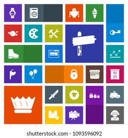 Modern, simple, colorful vector icon set with kimono, drawing, data, royal, palette, planet, geisha, graph, shirt, saturn, arrow, knife, restaurant, direction, crown, luxury, real, security, web icons