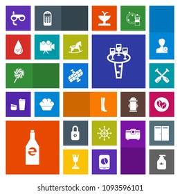 Modern, simple, colorful vector icon set with fashion, projection, wine, boat, clean, sign, orbit, lollipop, caffeine, sweet, white, video, beverage, hygiene, scuba, alcohol, planet, projector icons