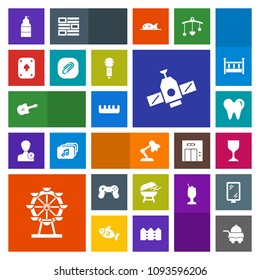 Modern, simple, colorful vector icon set with care, wheel, orbit, healthy, meat, grill, brush, table, white, bedroom, barbecue, room, bed, dentist, eye, dental, health, guitar, london, wine, bbq icons