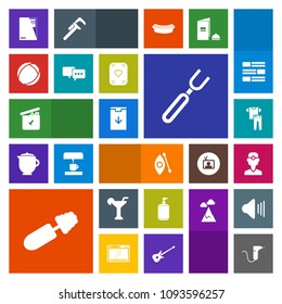Modern, simple, colorful vector icon set with drill, spoon, clinic, play, makeup, kayak, shirt, dentistry, restaurant, liquid, water, activity, alcohol, drink, fashion, clothing, mascara, talk icons