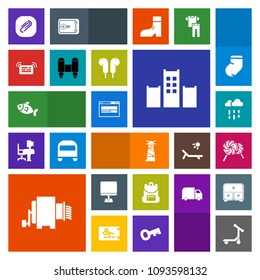 Modern, simple, colorful vector icon set with message, clip, vacation, warm, lollipop, laptop, business, paper, computer, white, seafood, web, pc, candy, weather, light, lighthouse, sea, school icons